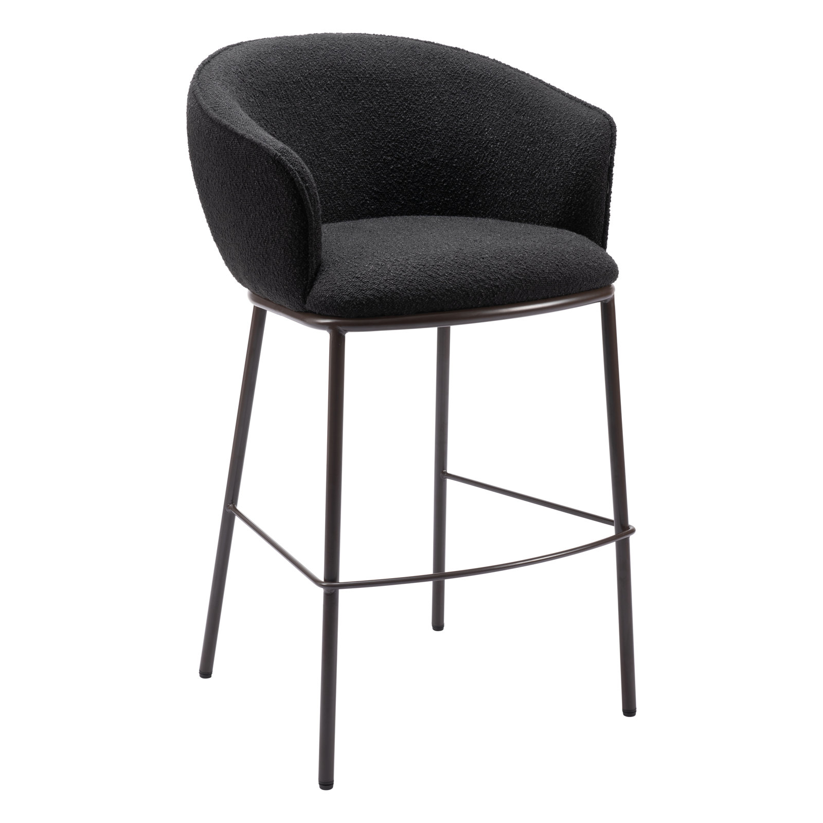 Essen Bar & Counter Stool, Black, Bar Stool (29.5" Seat Height), Bronze