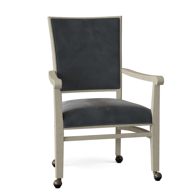 Selby Upholstered King Louis Back Arm Chair, 9953 Mink, Almond Buff