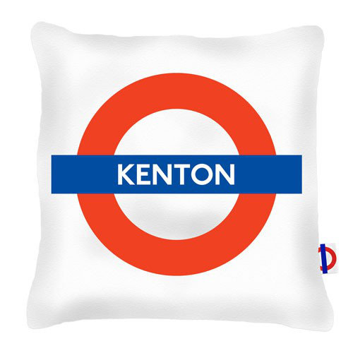 Kenton Tube Station London Transport Cushion