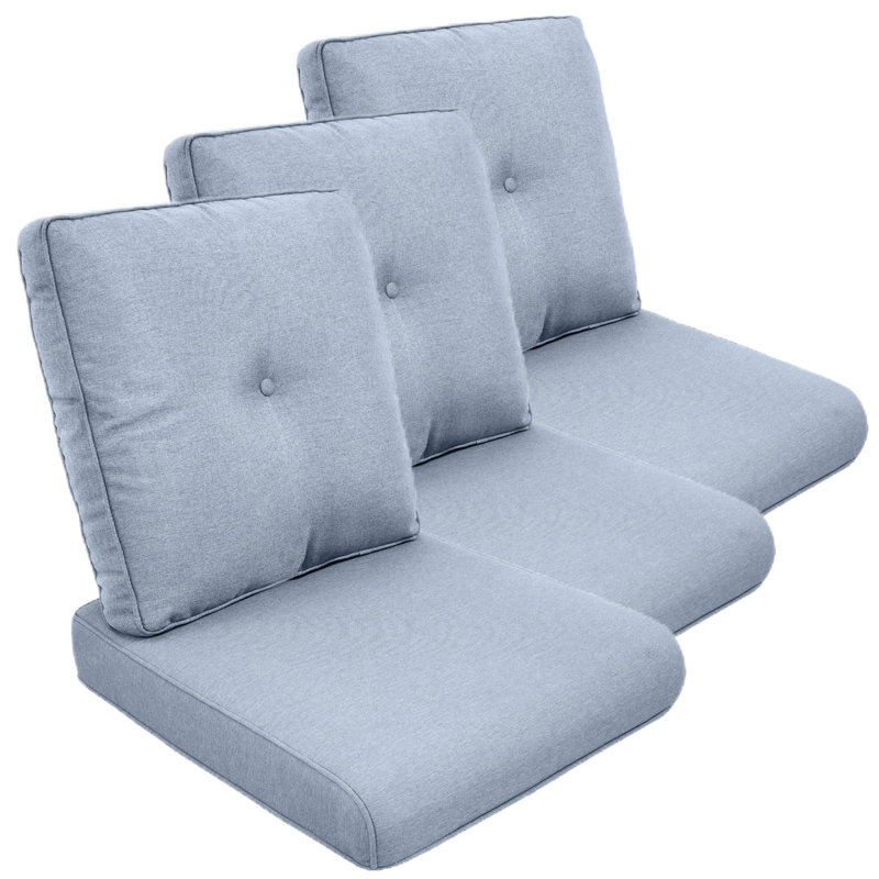 Coussin de siège / dossier d'extérieur Schutt, 3 coussins de siège / dossier, Multicolore