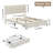 3-Piece Bedroom Set, 1 Upholstered Platform Bed With Storage Drawers+ 2 Nightstands With Charge Station