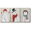 Bonhomme de neige encadré sur toile, 3 pièces-91891818-91891824