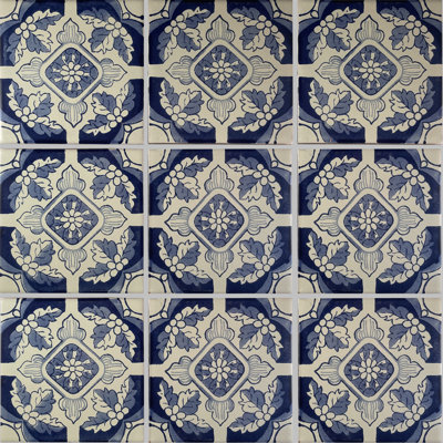 Dosseret de 4 po x 4,2 po x 9 po TalaMex Blue Poinsettias