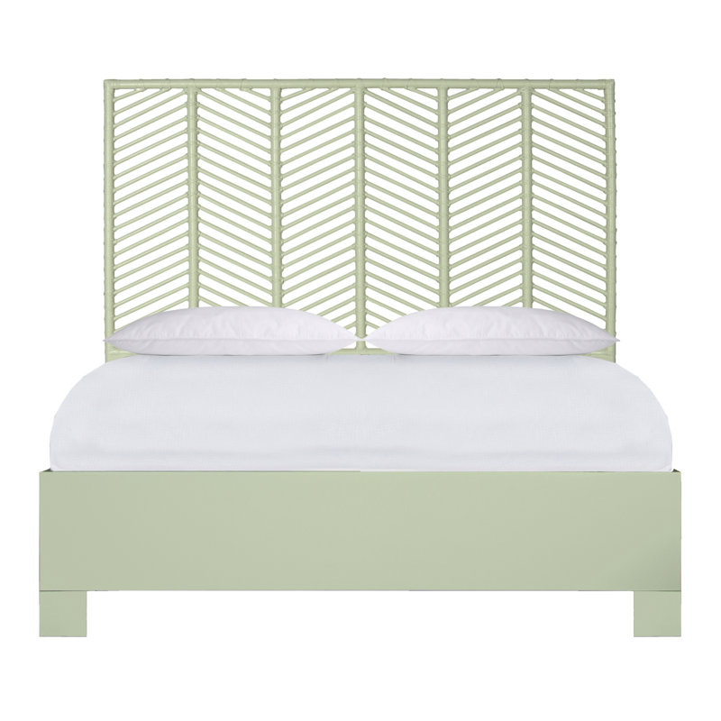 Lit plateforme Liam, Vert céleri, Grand