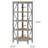Wood Corner Bookcase 4 Shelf Corona Gray | -1106338161