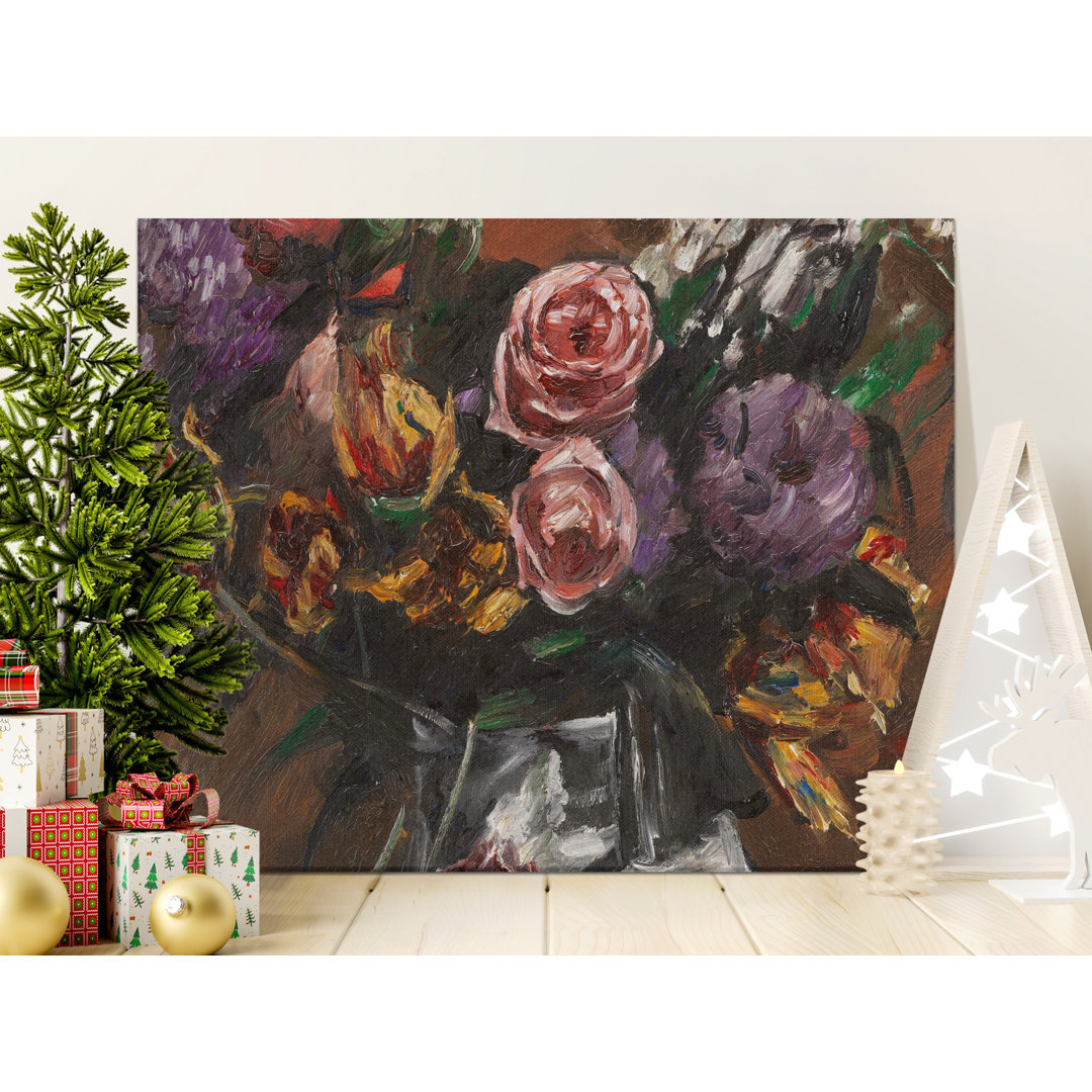 Floral Still Life Canvas Wall Art, Gallery Wrapped, Archival Quality, Ready to Hang, Flower Painting, Modern decor, Roses, Tulips Canvas