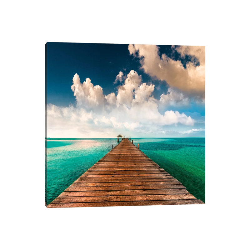 Tropic Blues by Mike Calascibetta - Wrapped Canvas Gallery-Wrapped Canvas Giclée, 30.48 cm H x 30.48 cm W