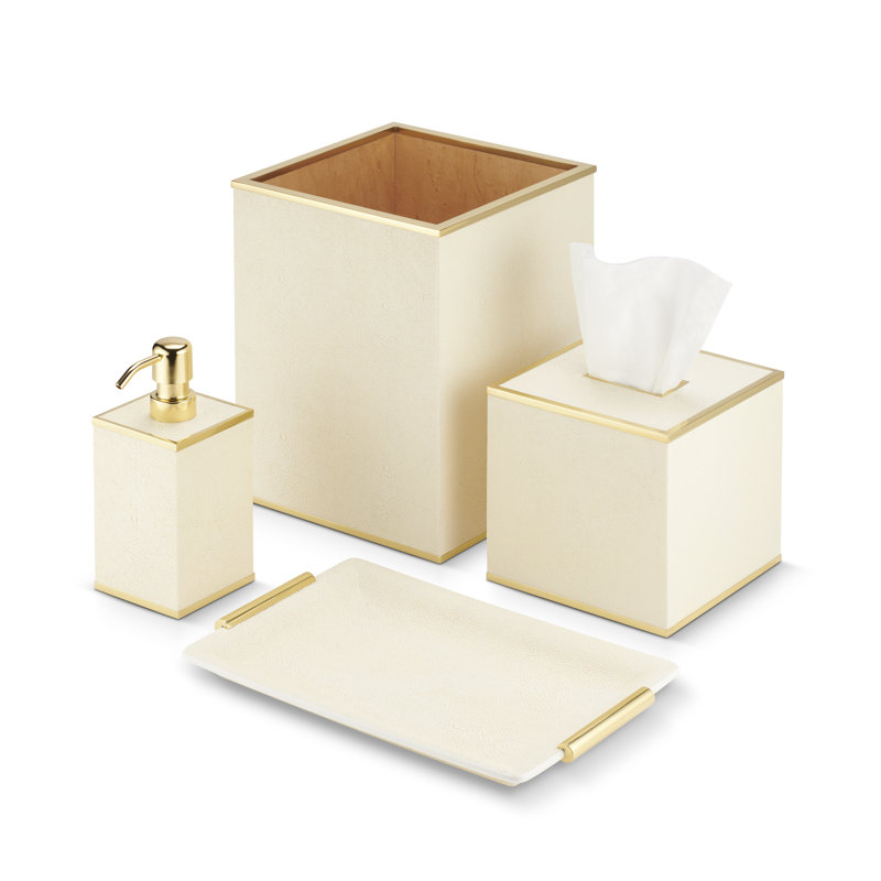 Shagreen Soap Dispenser, Cream