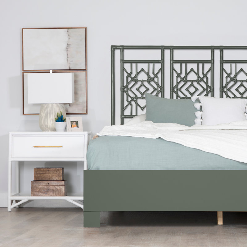 Tulum Open-Frame Headboard, King, Evergreen