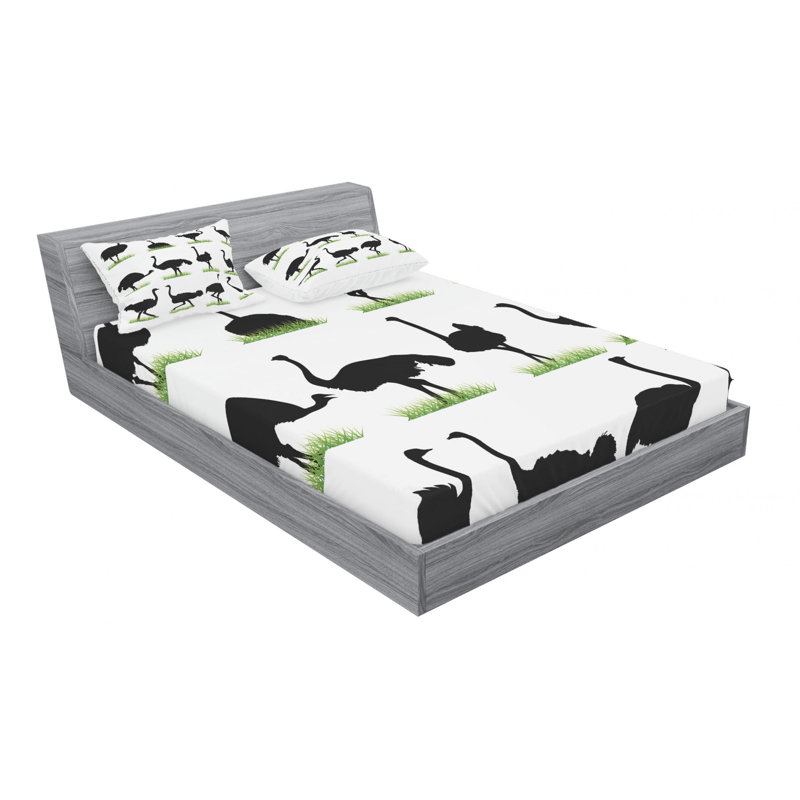Microfiber Sheet Set, Queen Sheet Set with Fitted Sheet