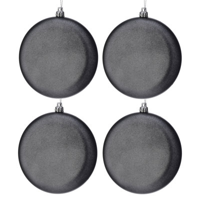 120mm Shatterproof Plastic Matt Round Disk Ornament 