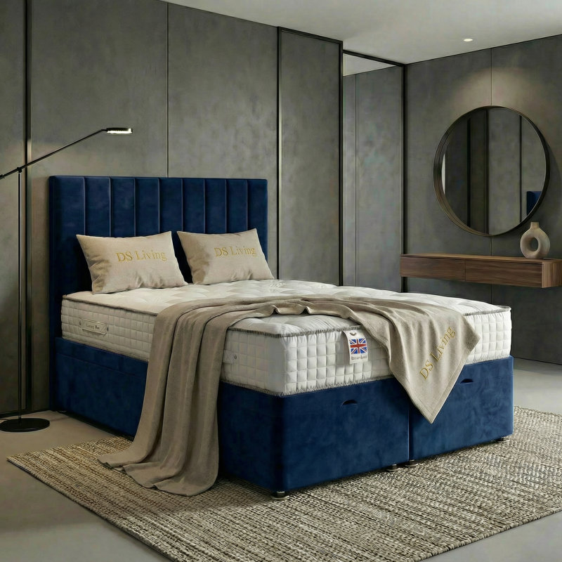 Aether Divan Bed, Single, Dark Blue