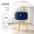 Round Pleated Velvet Ottoman with Storage-1534620954-1534620950
