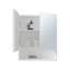 Armoire à pharmacie à deux portes avec trois tablettes pour salle de bain Wanna - blanc
