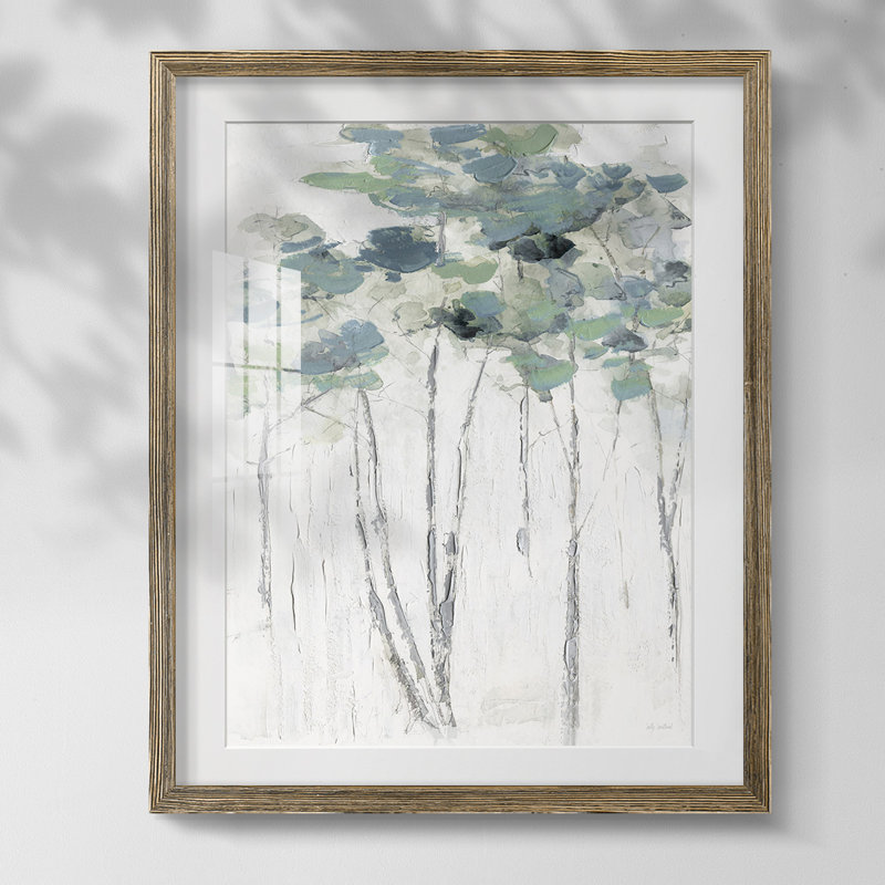 «Abstract Neutralité II», reproduction encadrée, Blanc, Papier avec cadre noyer