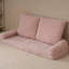 Canapé-lit convertible simple pliable, rose, la partie droite du produit complet.-129593375