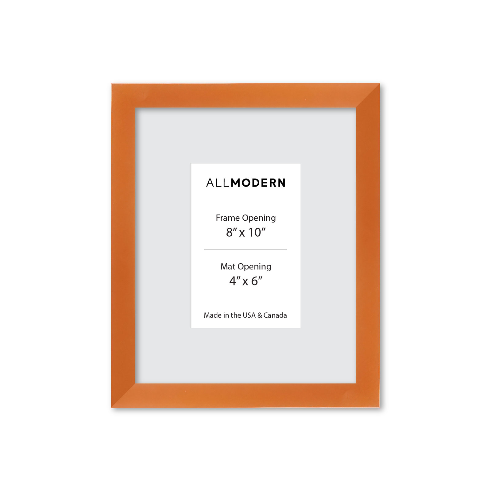 Williston Solid Wood Picture Frame with Mat, 9.75" W x 11.75" H, Weathered Zinc, Yes