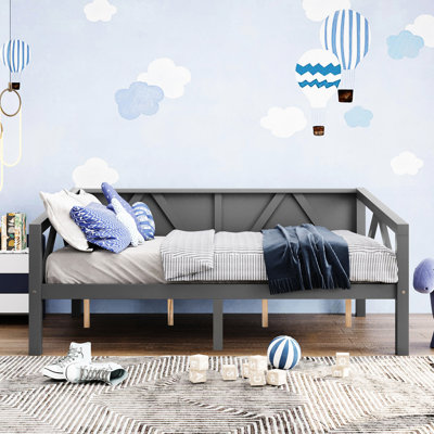 Gray Full Size Daybed With Clean Silhouette, Suitable For Bedroom Or Living Room, Strong Frame And Storage Beneath, Assembly Required Design Multi - Functional Use, Solid Support Space