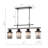4 - Light Chrome/Black Kitchen Island Pendant