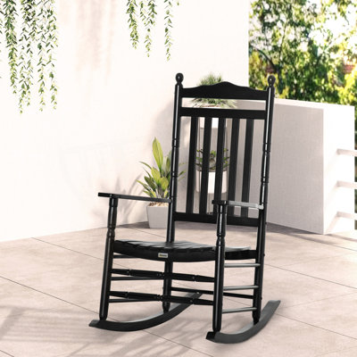 Traditional High-Back Rocking Chair