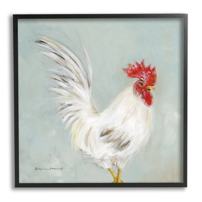 Coq de ferme fermier - peinture