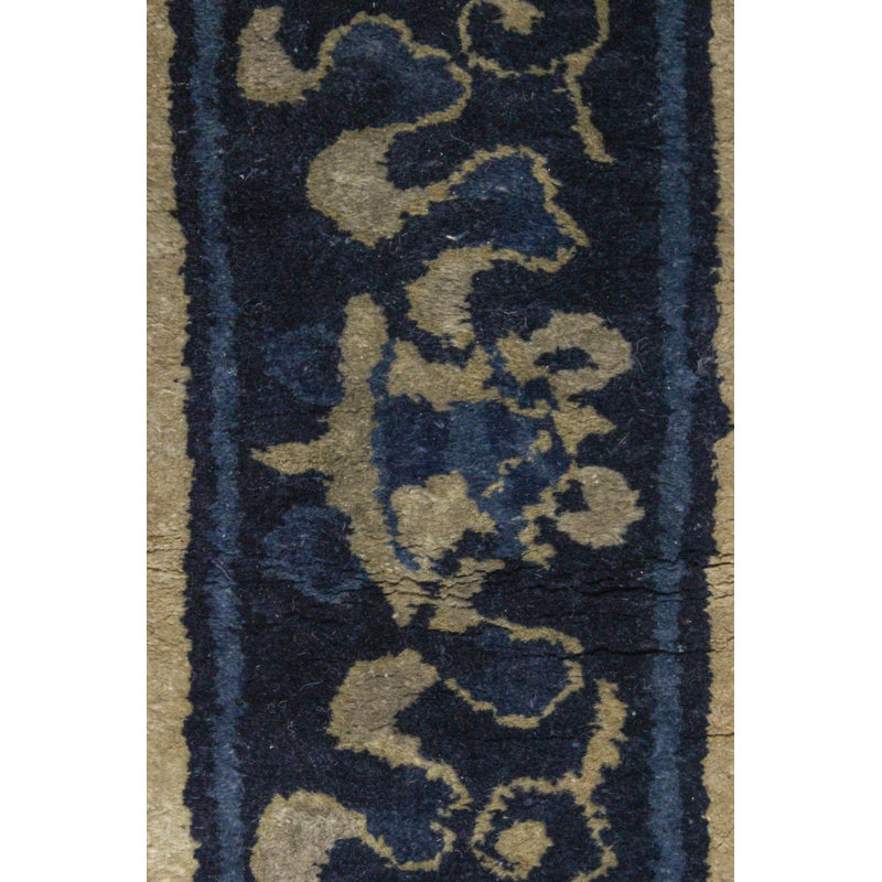 Antique Chinese Peking Wool On Wool 3Ft2inx5ft10in Beige