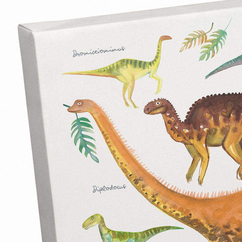 " Dino World ", 11" H x 14" W x 1.25" D