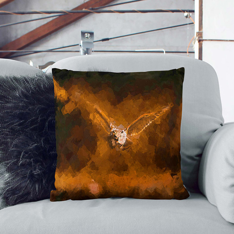 Square Throw Cushion, 40cm H x 40cm W x 15cm D, Black