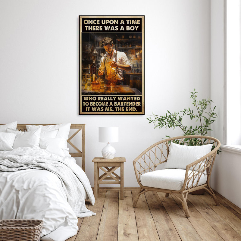 To devenir un barman 2 - Graphiques rectangulaires 1 pièce pour devenir un barman 2, H 36 po x l 24 po x P 1,25 po