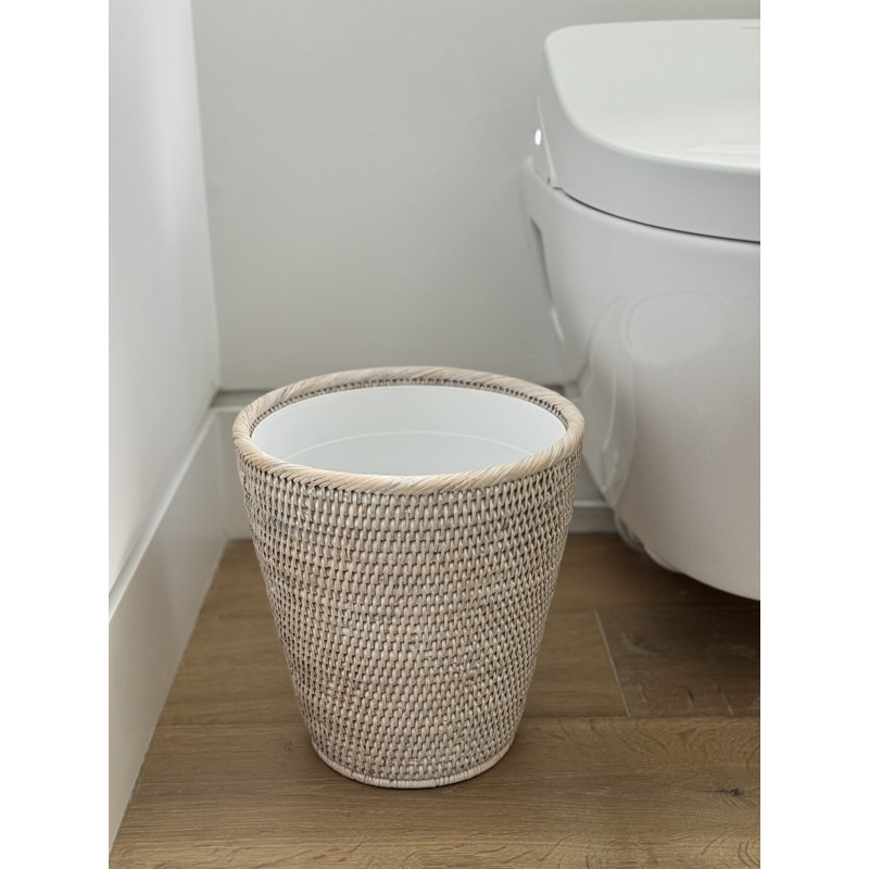Corbeille pour déchets 2 gallons Everard Rattan, Lait de chaux