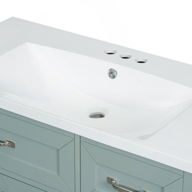Meuble-lavabo 36 po avec lavabo 36 po, Vert
