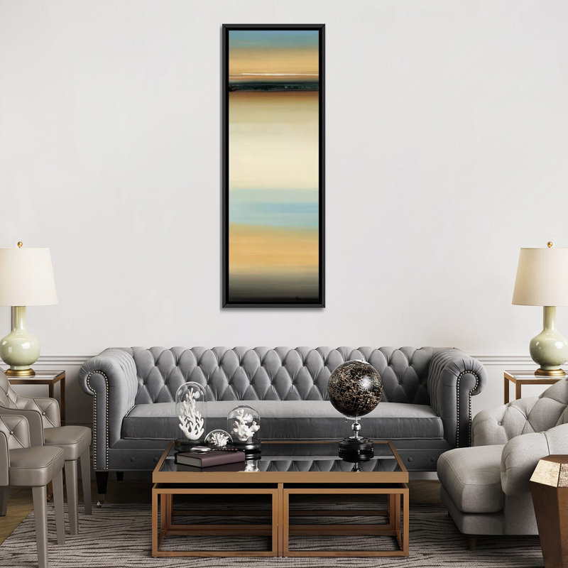 « calme pensées surround i », impression sur toile, H 36 po x l 12 po x P 1,5 po, Cadre noir
