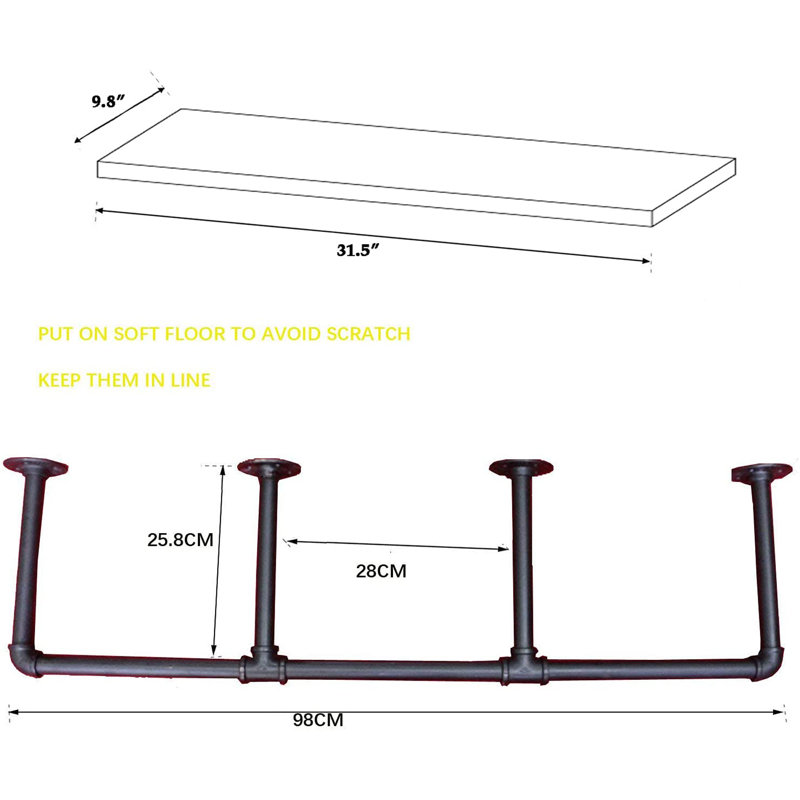 Adeiza DIY Project Support Set, (5 tablettes) H 51 po x l 32 po x P 12 po