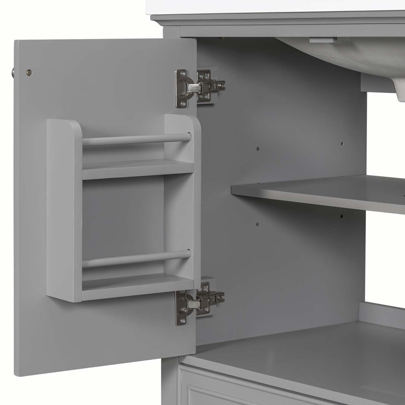 Base de meuble-lavabo simple 29,5 po seulement, Gris