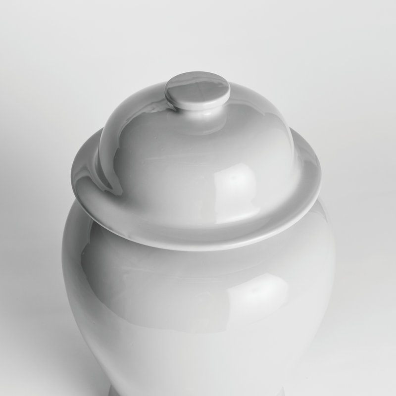 Ricki Ceramic Ginger Jar, White, 16.5"