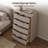 Modern Fluted 5-Drawer Dresser, 50.7" Tall Bedroom Storage Chest-836445638