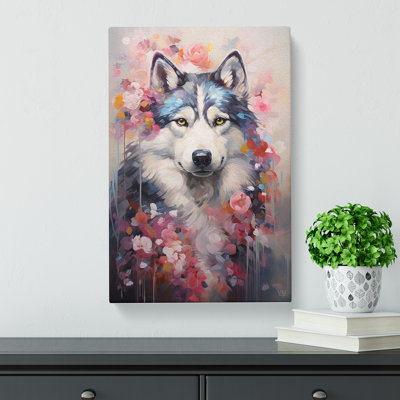 Husky Modern No.2 - Wrapped Canvas