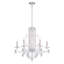 Siena 6 Light 24.5in x 23.5in Chandelier with Crystal Tusks in Polished Stainless Steel with Clear Radiance Crystals-1475142380-1475142419