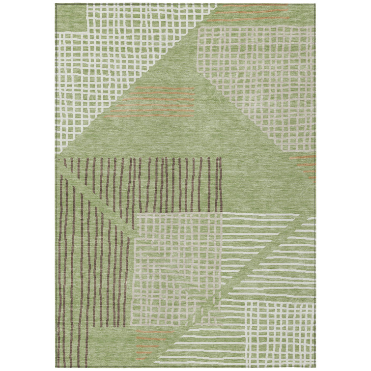 Machine Washable Indoor/Outdoor Jenning ACN2270 Stripes Rug