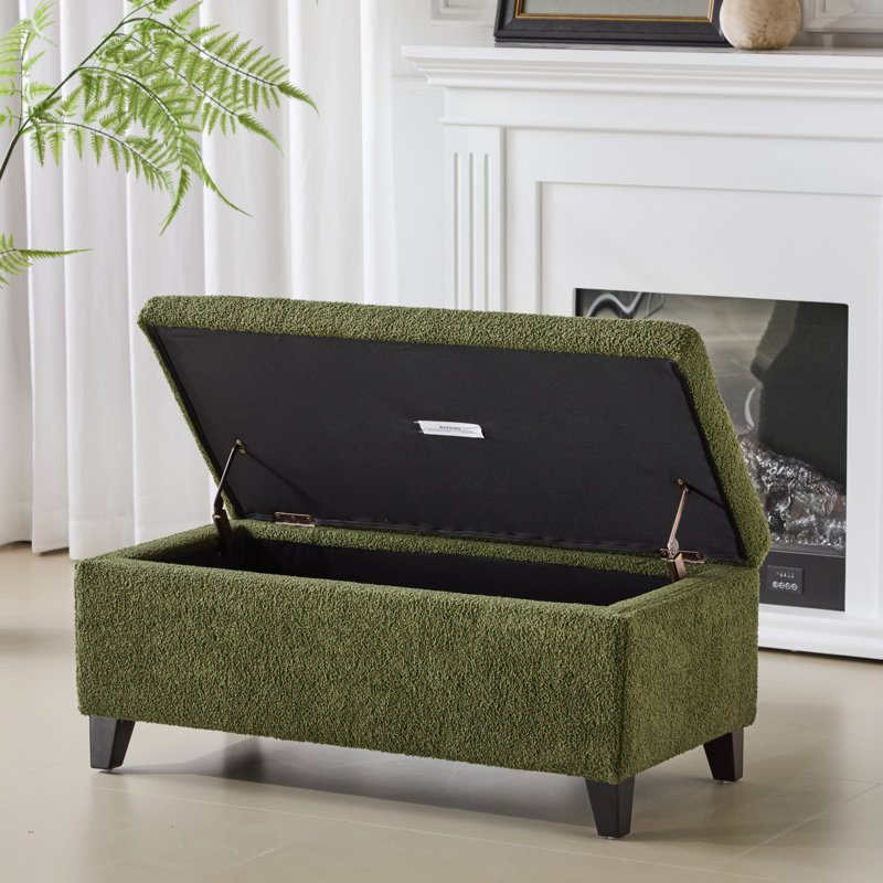 Repose-pieds de rangement polyvalent de style Mid-Century Boucle & Birch