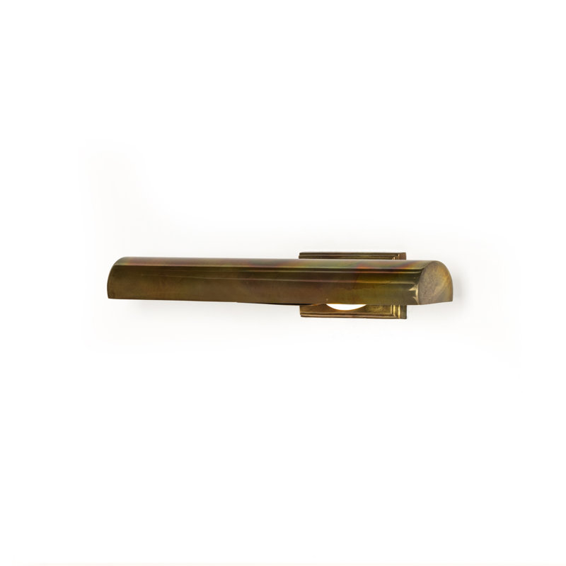 Clement Wall Mounted Picture Light, Burnt Brass, 3.25" H x 18" W x 8" D