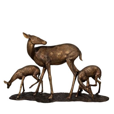 Deer Bronze Garden Statue