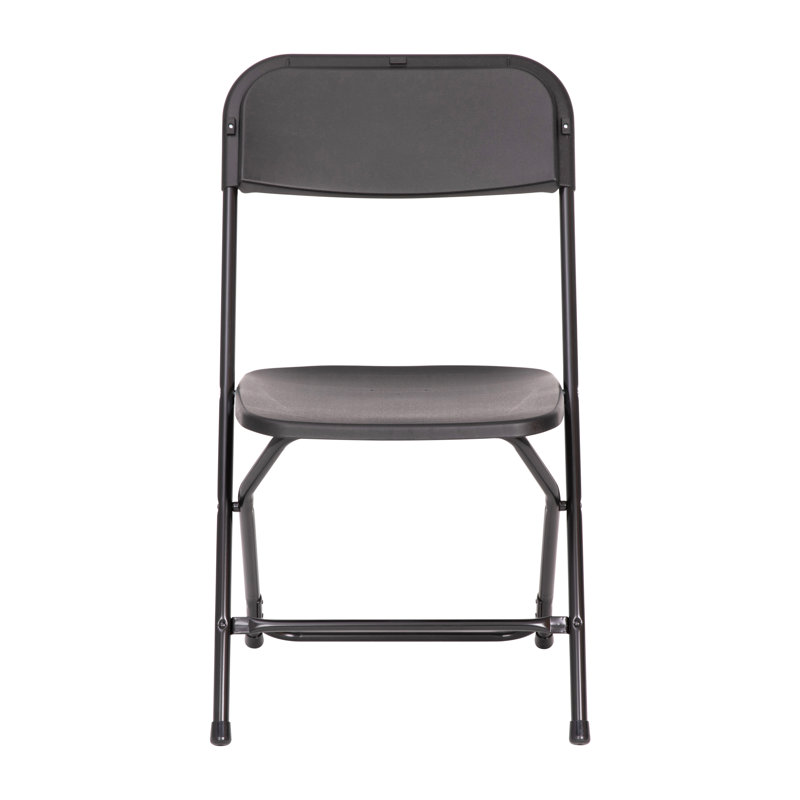 Chaises pliantes en plastique Armando, Noir