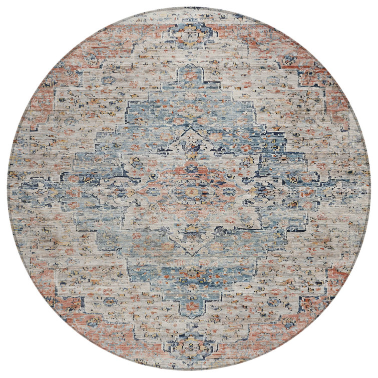 Machine Washable Indoor/Outdoor Xhevrie Beige Rug