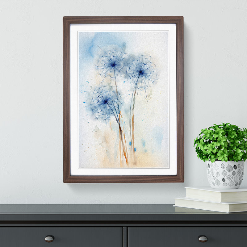 Single Picture Frame Print on Wood, Walnut Framed, 46cm H x 34cm W