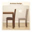 Ensemble de 2 chaises de salle à manger rembourrées avec structure en bois d'hévéa, style Mid-Century moderne en brun et brun clair