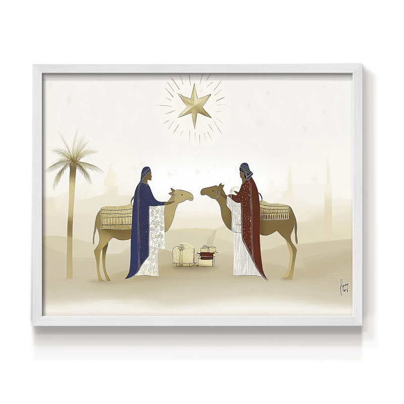 Chirstmas Art-CCXXXIV -Framed Print - Restickable, H 8 po x l 10 po, Blanc