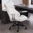 High-Quality PU Leather Office Chair with Premium Durable Construction, Silent Wheels, Easy Assembly, White-15962258