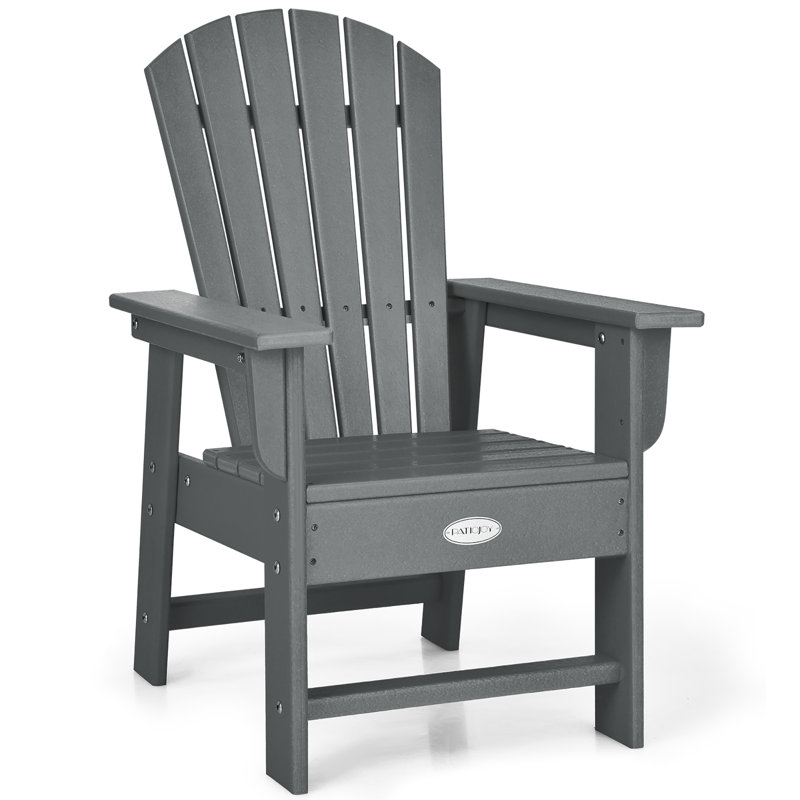 Wood Outdoor Adirondack Chair, Gray