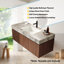 Meuble-lavabo mural pré-assemblé en contreplaqué avec lavabo, tiroir et portes-1408954812